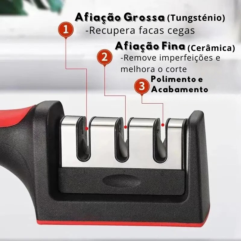 Afiador de Facas 3 em 1 – O Segredo para um Churrasco Perfeito!