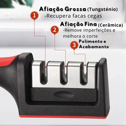 Afiador de Facas 3 em 1 – O Segredo para um Churrasco Perfeito!